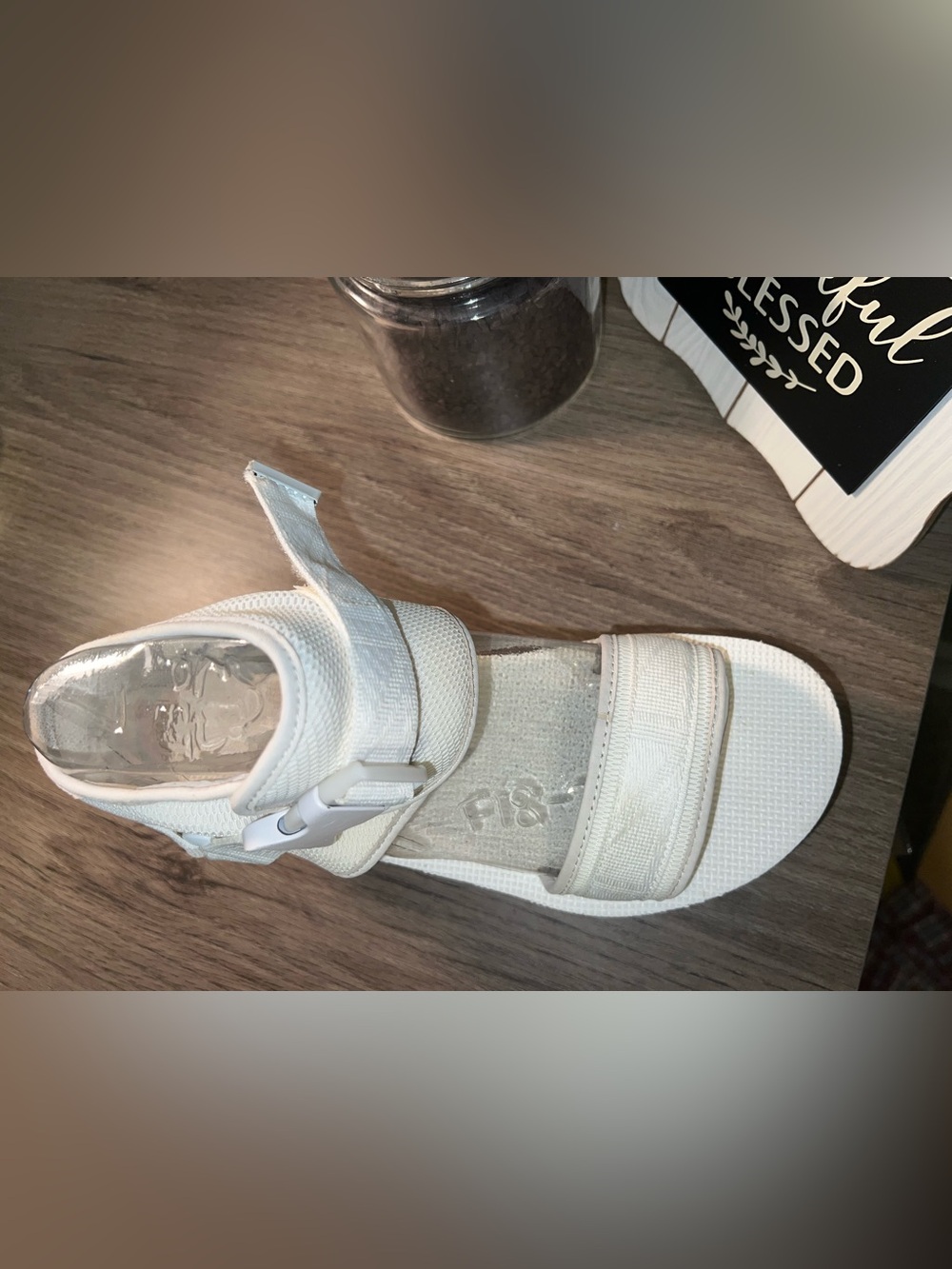 Teva White Chunky Platform Sandals with Adjustable Straps - Picture 7 of 16